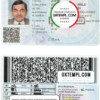 Malawi driver license PSD template