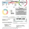 editable template, USA Pennsylvania Quakertown Borough utility bill template in Word and PDF format
