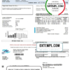 editable template, USA Western Municipal Water District utility bill template in Word and PDF format