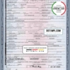 editable template, USA state Florida death certificate template in PSD format, fully editable