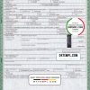 editable template, USA Illinois state death certificate template in PSD format, fully editable
