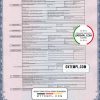 editable template, USA Louisiana state death certificate template in PSD format, fully editable