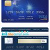 editable template, Cabo Verde BAI bank visa card credit card template in PSD format, fully editable