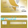 editable template, Cambodia Acleda bank visa card template in PSD format, fully editable