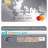 editable template, Cambodia Union Commercial bank mastercard credit card template in PSD format, fully editable