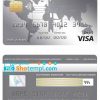 editable template, Cambodia Union Commercial bank visa credit card template in PSD format, fully editable