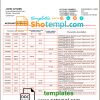 editable template, Cameroon SCB bank statement template in Word and PDF format