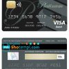 editable template, Cameroon SCB bank visa credit card template in PSD format, fully editable