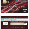 editable template, Canada Nova bank visa card template in PSD format, fully editable