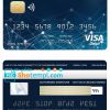 editable template, Central African Republic Ecobank visa card template in PSD format, fully editable