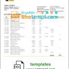 editable template, Chad Commercial Bank of Tchad bank statement template in Word and PDF format