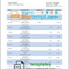 editable template, Colombia BBVA bank statement template in Word and PDF format
