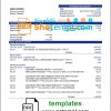 editable template, Comoros  Exim bank statement template in Word and PDF format