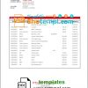 editable template, Congo Afriland First bank statement template in Word and PDF (.doc and .pdf) format