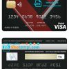 editable template, Congo Afriland First bank visa credit card template in PSD format, fully editable