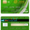 editable template, Costa Rica lafise bank visa credit card template in PSD format, fully editable