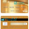 editable template, Cuba Nacional bank visa credit card template in PSD format, fully editable