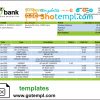 editable template, Czechia Air bank statement template in Word and PDF format