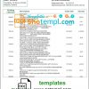 editable template, Finland Aland Bank statement template in Word and PDF format