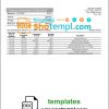 editable template, Haiti BRH bank statement template in Word and PDF format