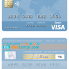 editable template, Haiti BUH Bank visa card template in PSD format, fully editable