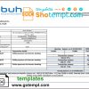 editable template, Haiti BUH bank statement template in Word and PDF format