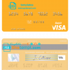 editable template, Hawaii First Hawaiian Bank visa card template in PSD format, fully editable