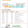editable template, Honduras Banco de Occidente Bank statement template in Word and PDF format