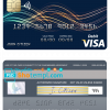 editable template, Hong Kong Bank of East Asia visa card template in PSD format, fully editable