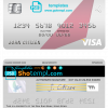 editable template, Hong Kong Dah Sing Bank visa card template in PSD format, fully editable