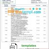 editable template, Hungary Erste Bank statement template in Word and PDF format