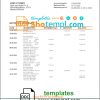 editable template, Indonesia BTPN proof of address bank statement in Word and PDF format