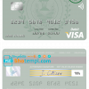 editable template, Iraq Rafidain bank visa debit card template in PSD format, fully editable