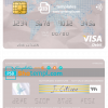 editable template, Israel Bank Hapoalim visa card template in PSD format, fully editable