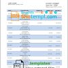 editable template, Israel Hapoalim proof of address bank statement template in Word and PDF format
