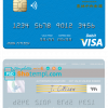 editable template, Japan Norinchukin Bank visa card fully editable template in PSD format