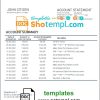editable template, Kiribati Development Bank of Kiribati bank statement template in Word and PDF format