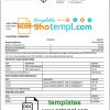 editable template, Libya Jumhouria Bank statement template in Word and PDF format