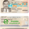 editable template, Lithuania (Litva) residence permit card template in PSD format, fully editable (2020- present)