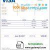editable template, USA Visa invoice template in Word and PDF format, fully editable
