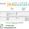 editable template, USA Microsoft invoice template in Word and PDF format, fully editable