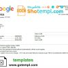 editable template, USA Google invoice template in Word and PDF format, fully editable