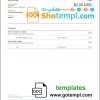 editable template, USA Instagram invoice template in Word and PDF format, fully editable