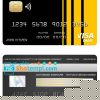 editable template, Chad Commercial bank visa card template in PSD format, fully editable