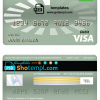 editable template, Canada TD bank visa debit card template in PSD format, fully editable