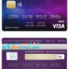 editable template, Chile BICE bank visa credit card template in PSD format, fully editable