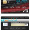 editable template, Chile Banco de Chile bank visa credit card template in PSD format, fully editable
