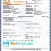 editable template, USA Iowa state death certificate template in PSD format, fully editable