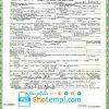 editable template, USA South Carolina state death certificate template in PSD format, fully editable
