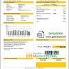 editable template, Peru Luz de Sur utility bill template in Word and PDF format, fully editable